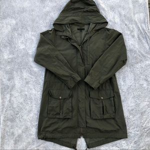 Army Green Uniqlo Hooded Jacket